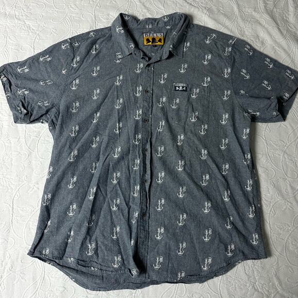 Bell’s Brewery Men’s Button Down Anchor Shirt Size XXL - Picture 3 of 6